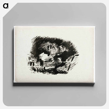 Under the Lamp - エドゥアール マネ Canvas.