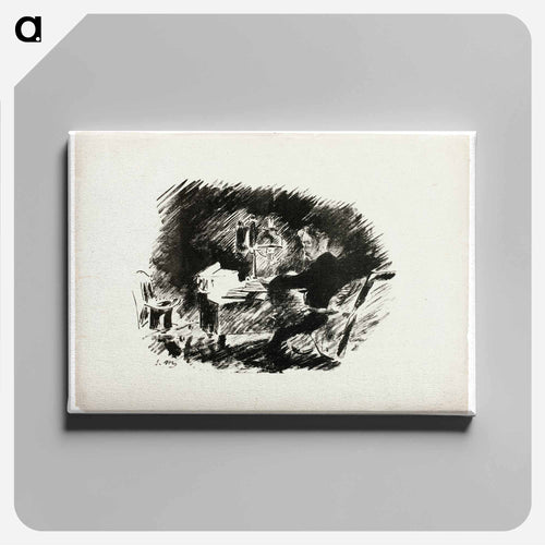 Under the Lamp - Edouard Manet Canvas.