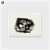 アートポストカード-Under the Lamp - エドゥアール マネ Postcard.
