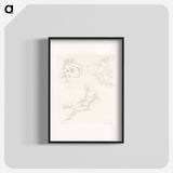 Female Nude: Three Studies of a Seated Girl - エドワード バーン ジョーンズ Poster.