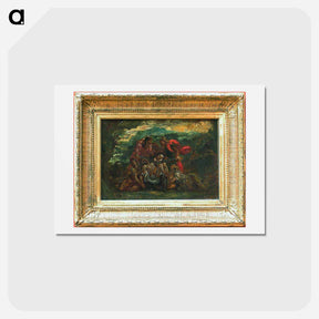 アートポストカード-Pietà - ウジェーヌ ドラクロワ Postcard.