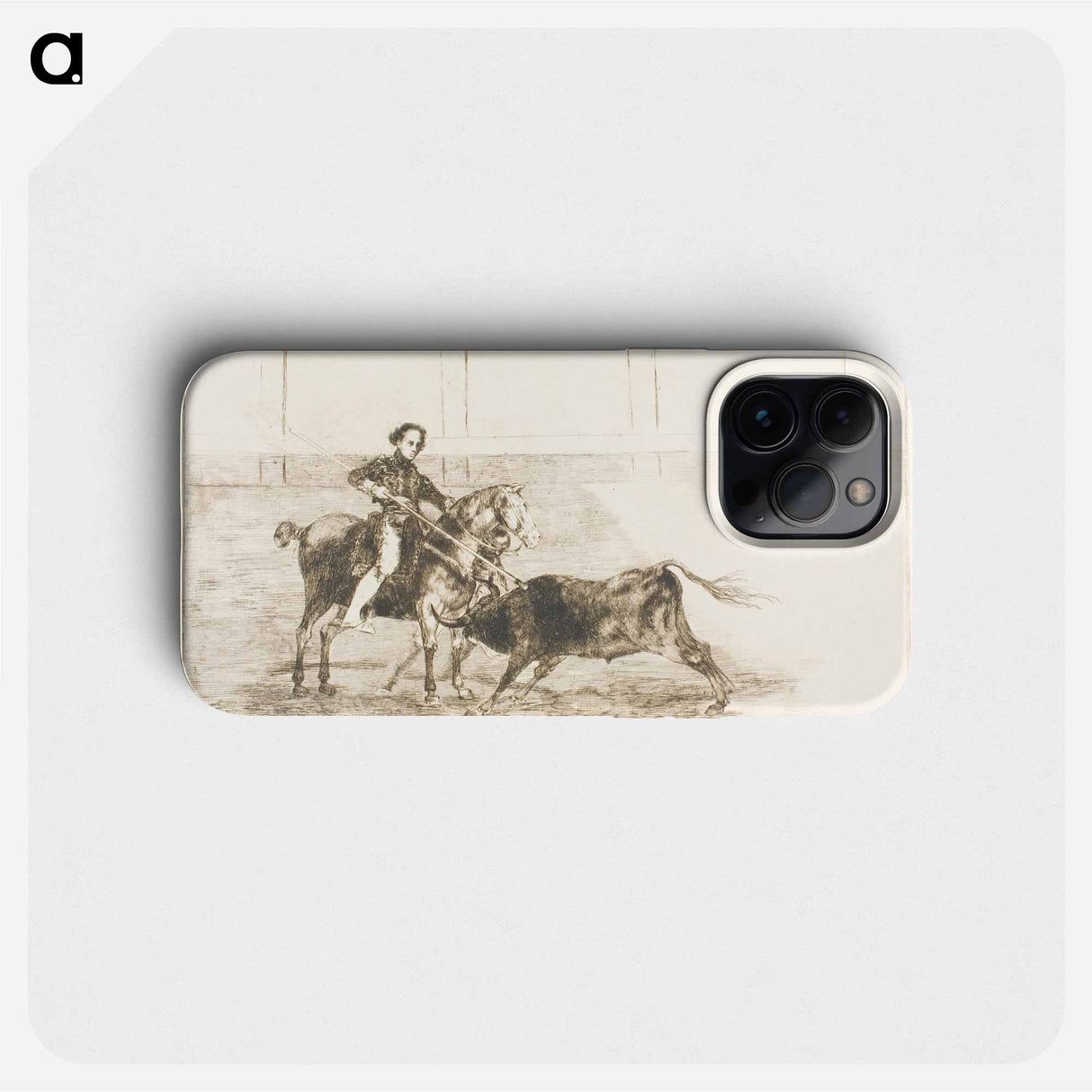 Manly courage of the celebrated Pajuelera in the ring at Saragossa - フランシスコ デ ゴヤ Phone Case.