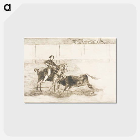 アートポストカード-Manly courage of the celebrated Pajuelera in the ring at Saragossa - フランシスコ デ ゴヤ Postcard.