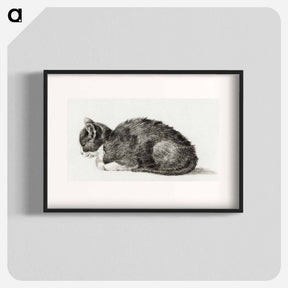 アートポスター-Lying cat - ジャン ベルナール Poster.