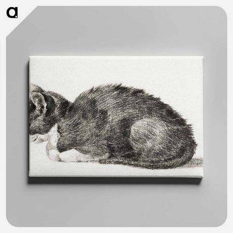アートパネル-Lying cat - ジャン ベルナール Canvas.