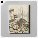 アートパネル-A comparison of Genroku poems and shells - 葛飾 北斎 Canvas.