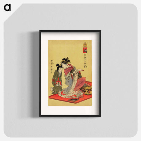 アートポスター-Inu no Koku - 喜多川 歌麿 Poster.