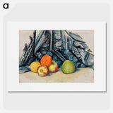 Apples and Cloth - ポール セザンヌ Poster.