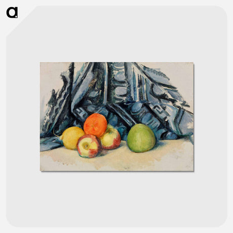 アートポストカード-Apples and Cloth - ポール セザンヌ Postcard.