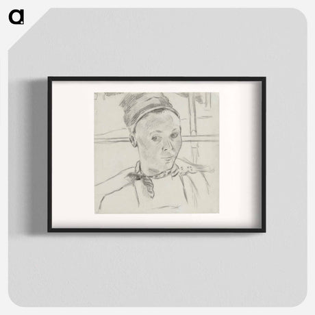 アートポスター-Bust of a Young Breton Woman - ポール ゴーギャン Poster.