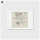 アートポストカード-Bust of a Young Breton Woman - ポール ゴーギャン Postcard.