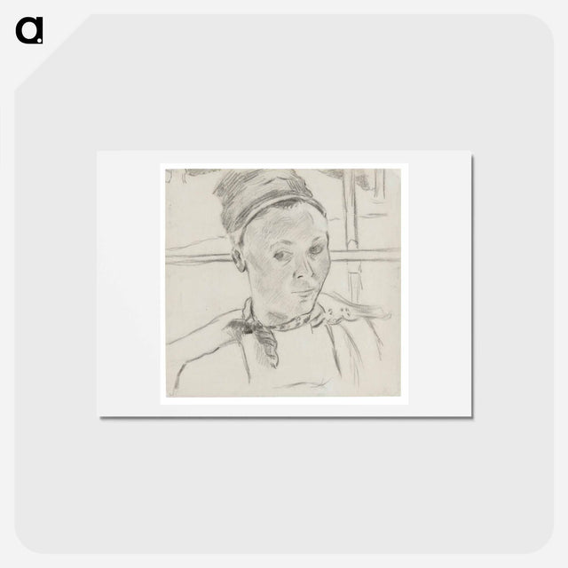アートポストカード-Bust of a Young Breton Woman - ポール ゴーギャン Postcard.