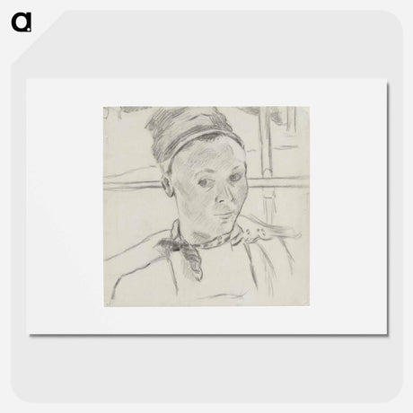 アートポスター-Bust of a Young Breton Woman - ポール ゴーギャン Poster.