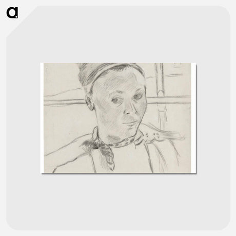 アートポストカード-Bust of a Young Breton Woman - ポール ゴーギャン Postcard.