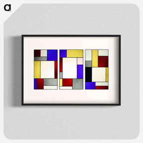 アートポスター-Tripartite stained glass window - テオ ファン ドゥースブルフ Poster.