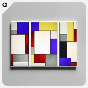アートパネル-Tripartite stained glass window - テオ ファン ドゥースブルフ Canvas.