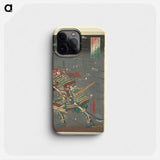 De laatste aanval van de Kusunoki te Shijonawate - 歌川 国芳 Phone Case.