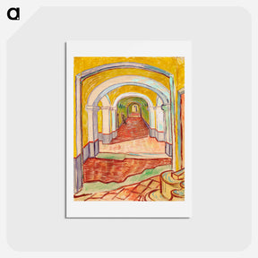 アートポストカード-Corridor in the Asylum - フィンセント ファン ゴッホ Postcard.