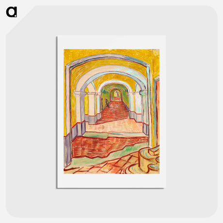 アートポストカード-Corridor in the Asylum - フィンセント ファン ゴッホ Postcard.