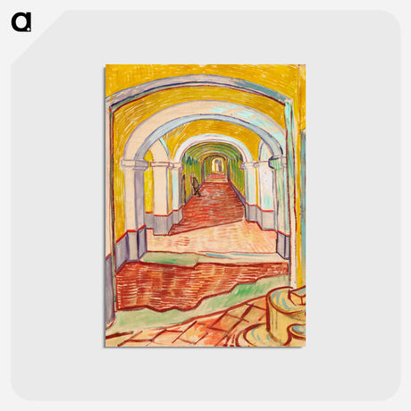 アートポストカード-Corridor in the Asylum - フィンセント ファン ゴッホ Postcard.