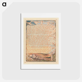 アートポストカード-Jerusalem, Plate 19 - ウィリアム ブレイク Postcard.