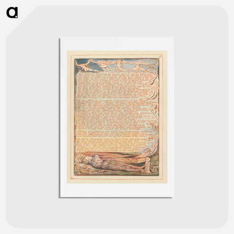 アートポストカード-Jerusalem, Plate 19 - ウィリアム ブレイク Postcard.