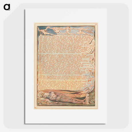 アートポスター-Jerusalem, Plate 19 - ウィリアム ブレイク Poster.