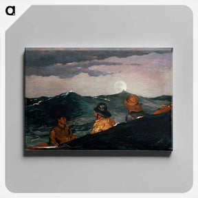 アートパネル-Kissing the Moon - ウィンスロー ホーマー Canvas.