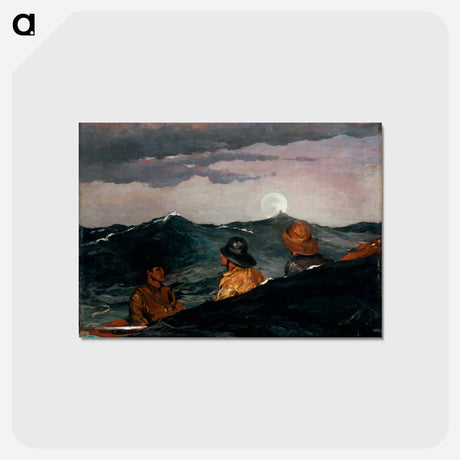 アートポストカード-Kissing the Moon - ウィンスロー ホーマー Postcard.