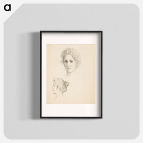 アートポスター-Kaksi naisenpäätä, profiilit - アルバート エーデルフェルト Poster.
