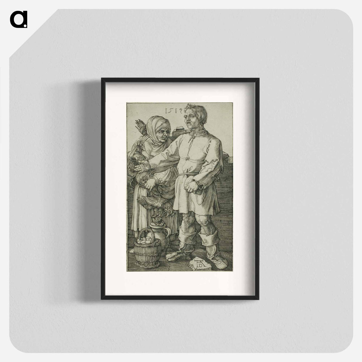 The Peasant and His Wife at Market - アルブレヒト デューラー Poster.