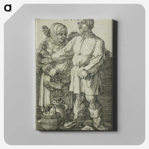 The Peasant and His Wife at Market - アルブレヒト デューラー Canvas.