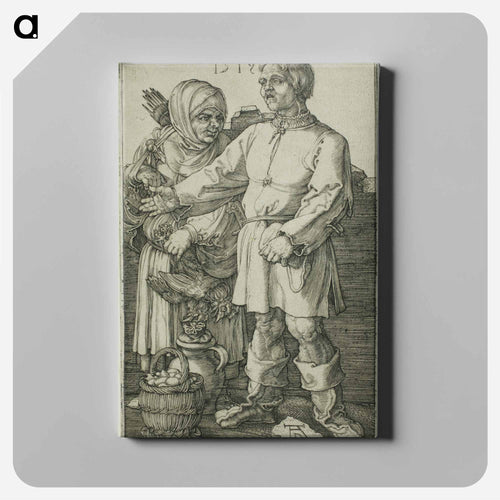 The Peasant and His Wife at Market - アルブレヒト デューラー Canvas.