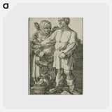 アートポストカード-The Peasant and His Wife at Market - アルブレヒト デューラー Postcard.