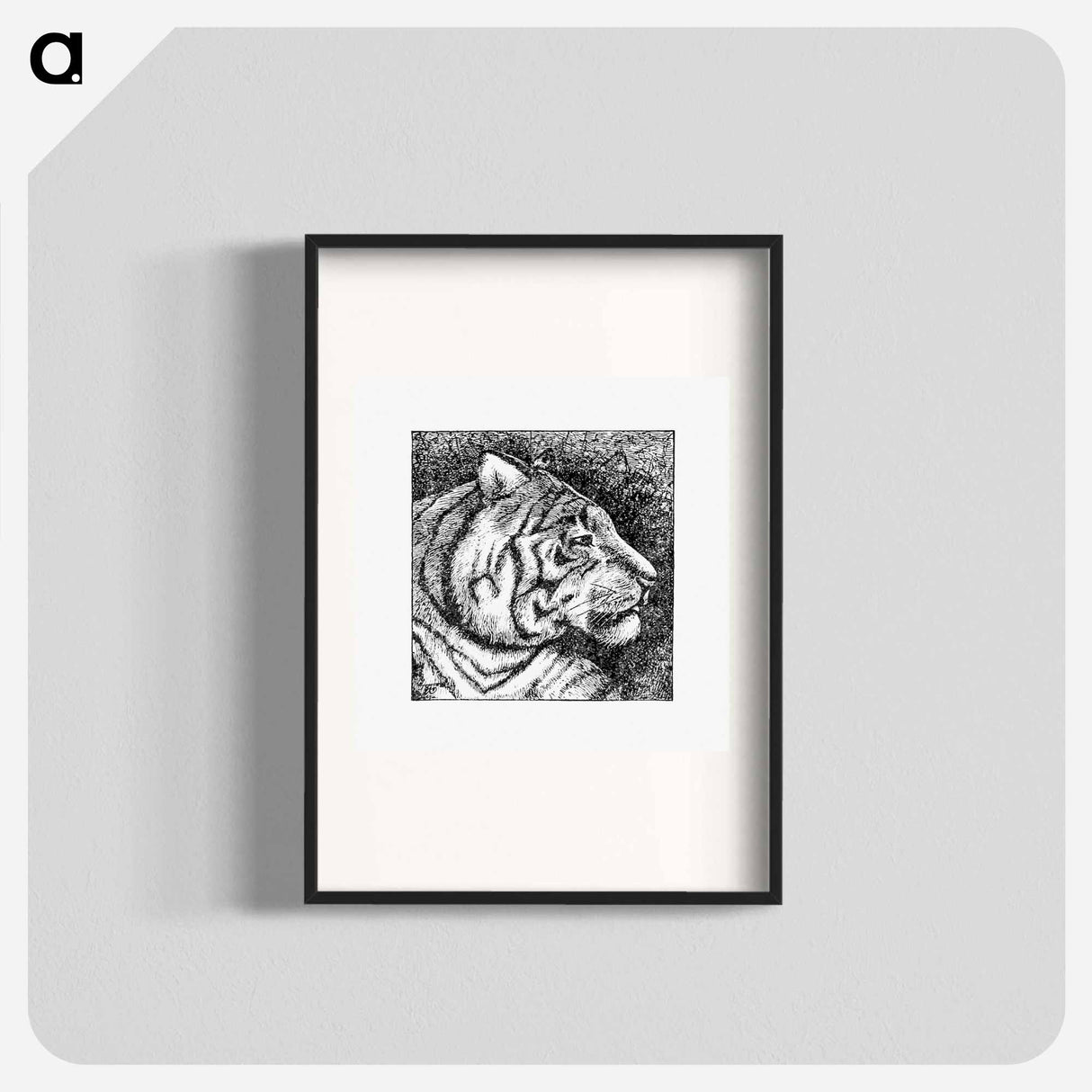 アートポスター-Tiger's Side Face Portrait
 - 大英図書館 Poster.