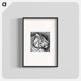 アートポスター-Tiger's Side Face Portrait
 - 大英図書館 Poster.