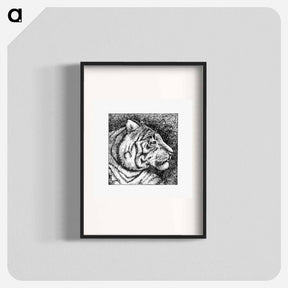 アートポスター-Tiger's Side Face Portrait
 - 大英図書館 Poster.