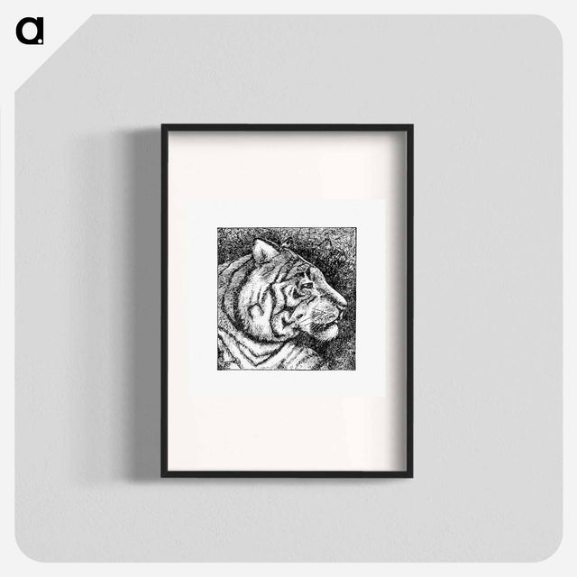 アートポスター-Tiger's Side Face Portrait
 - 大英図書館 Poster.