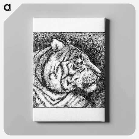 アートパネル-Tiger's Side Face Portrait
 - 大英図書館 Canvas.