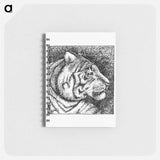 アートメモ帳-Tiger's Side Face Portrait
 - 大英図書館 Memo.