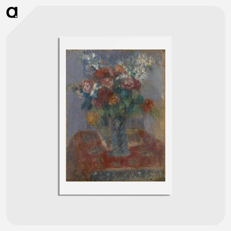アートポストカード-Bouquet de fleurs - カミーユ ピサロ Postcard.