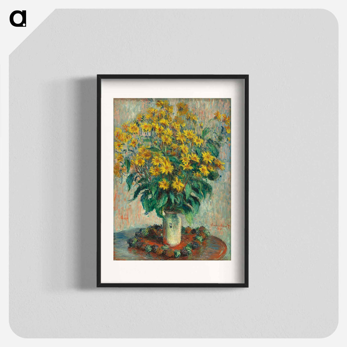 Jerusalem Artichoke Flowers - クロード モネ Poster.