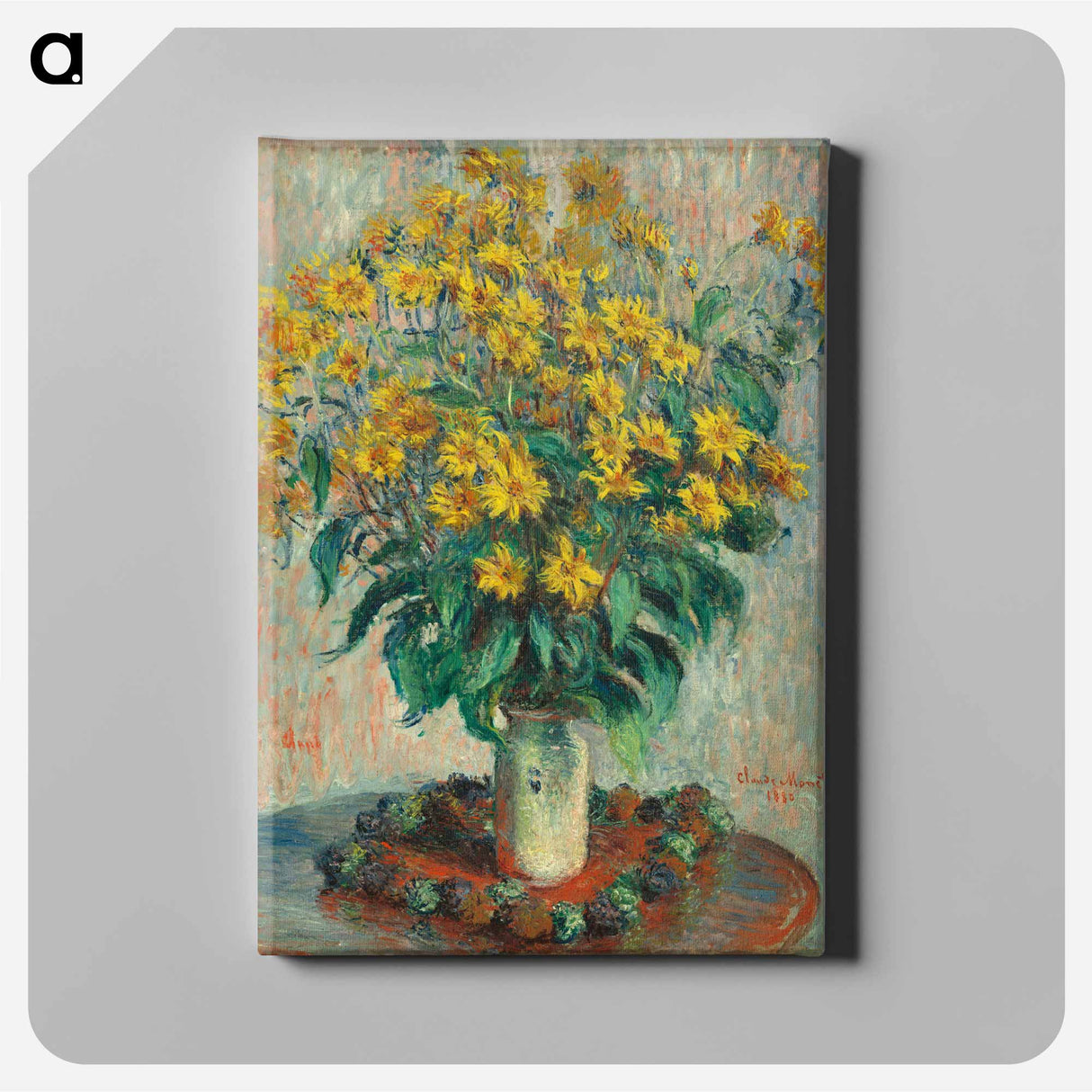 Jerusalem Artichoke Flowers - クロード モネ Canvas.