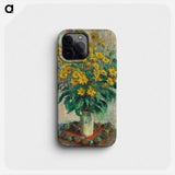 Jerusalem Artichoke Flowers - Claude Monet Phone Case.