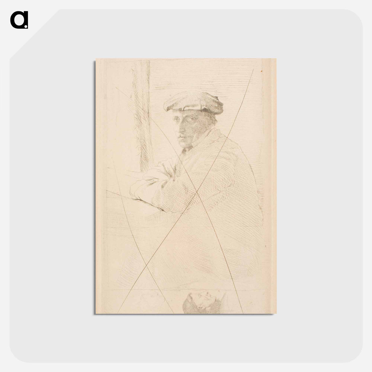 アートポストカード-The Engraver Joseph Tourny - エドガー ドガ Postcard.