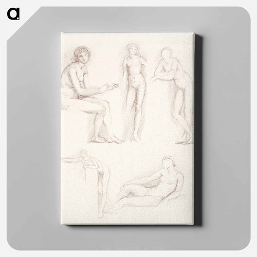 Female Nude: Five Studies - エドワード バーン ジョーンズ Canvas.