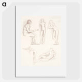 Female Nude: Five Studies - エドワード バーン ジョーンズ Poster.