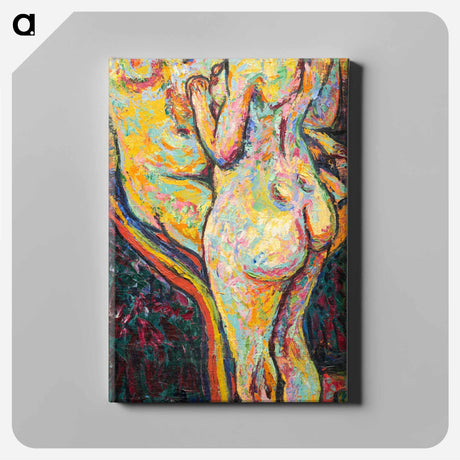 アートパネル-Two Nudes, obverse - エルンスト ルートヴィヒ キルヒナー Canvas.