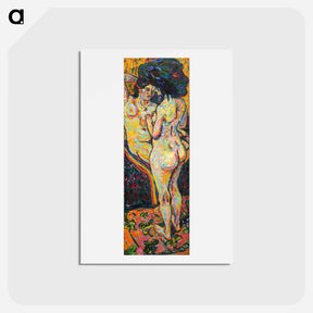 アートポストカード-Two Nudes, obverse - エルンスト ルートヴィヒ キルヒナー Postcard.