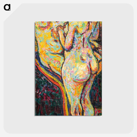 アートポストカード-Two Nudes, obverse - エルンスト ルートヴィヒ キルヒナー Postcard.